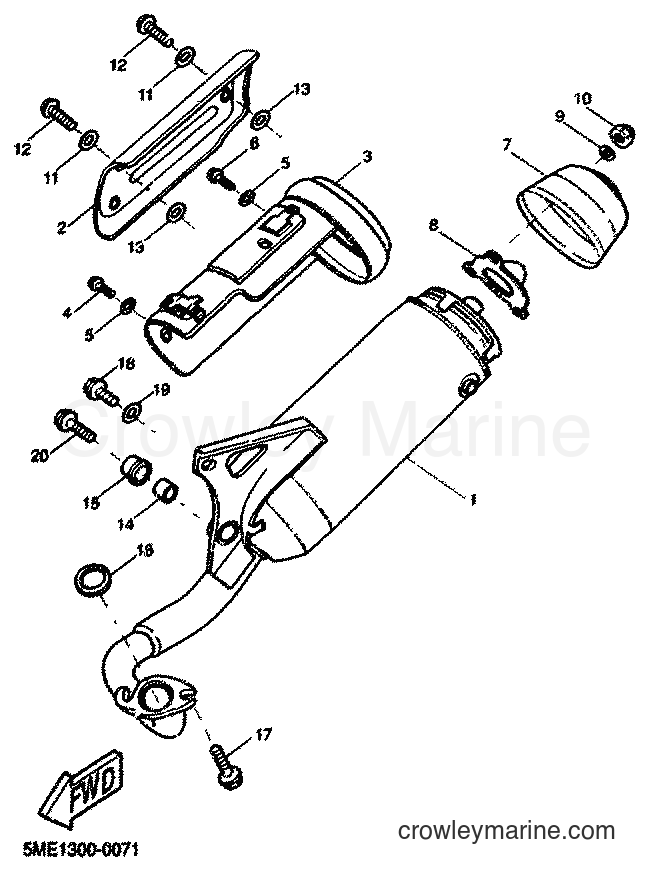 2001 Scooter YQ100 - YQ100 (5ME4) [080] - EXHAUST