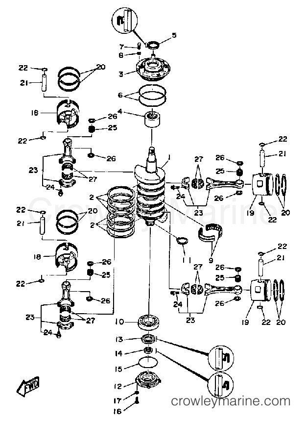 Yamaha Motors L130ETXF - CRANK PISTON