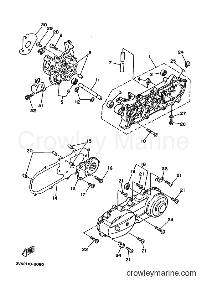 Yamaha Motors CG50E (2YT3) [010] - CRANKCASE