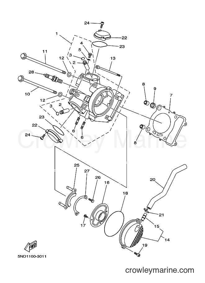 2003 ATV YFM400AN - YFM400AN (5VH2) [010] - CYLINDER HEAD