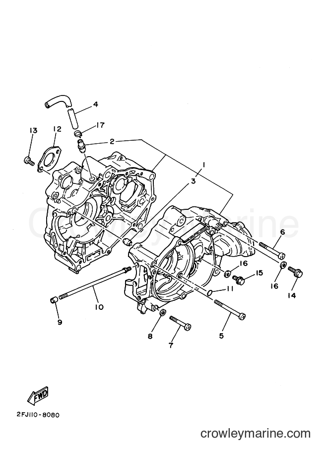Yamaha Motors YFM80 (4EME) [010] - CRANKCASE
