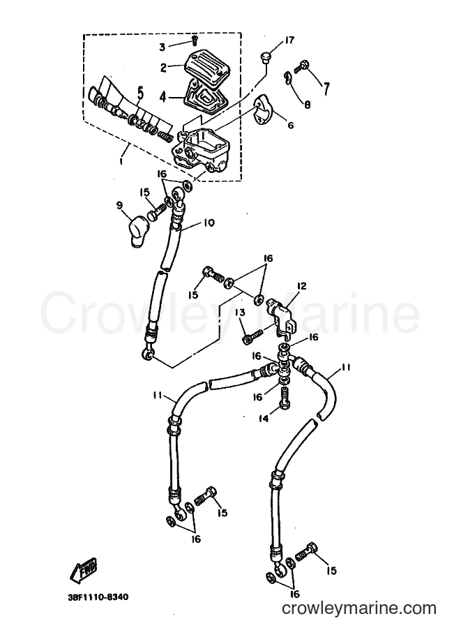 1988 Sport Bike FZR400 - FZR400 (3BF2) [010] - FRONT MASTER CYLINDER