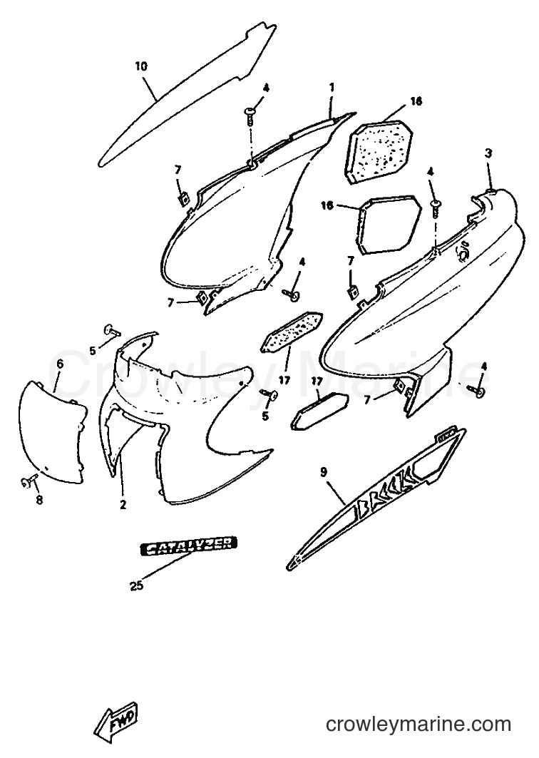 1995 Scooter YM50 - YM50 (4RC1) [999] - SIDE COVER