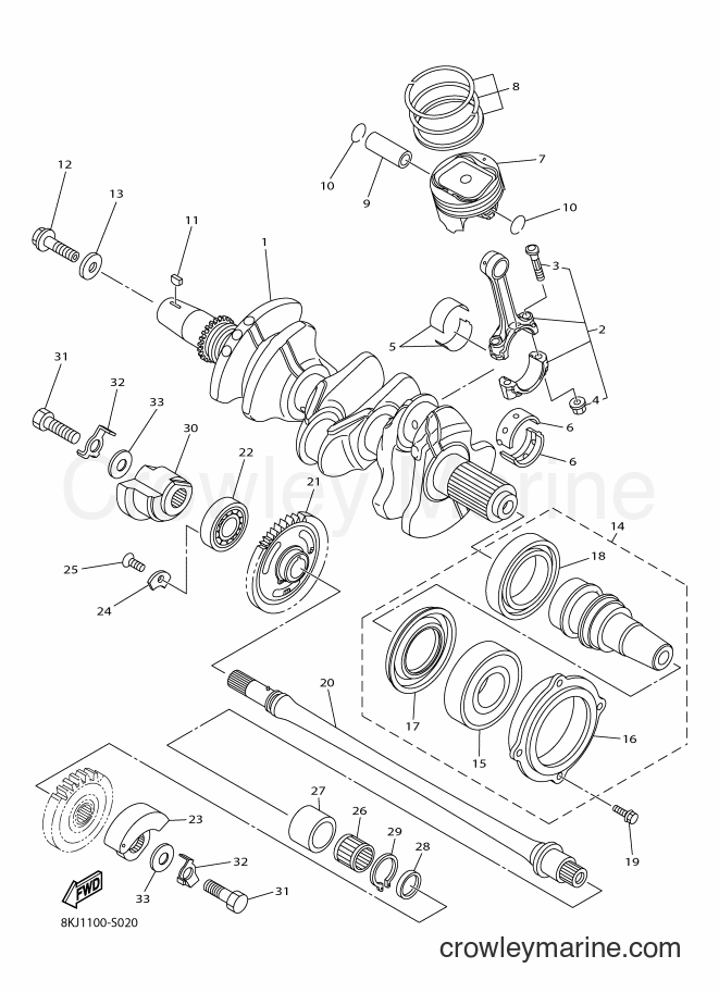 Yamaha Motors SRS10LD (8MB2) [010] - CRANKSHAFT & PISTON