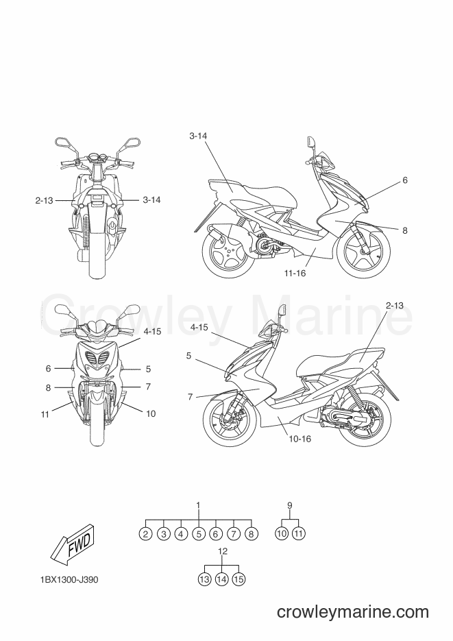 2010 Scooter YQ50 - YQ50 (1BX1) [020] - GRAPHIC & EMBLEM