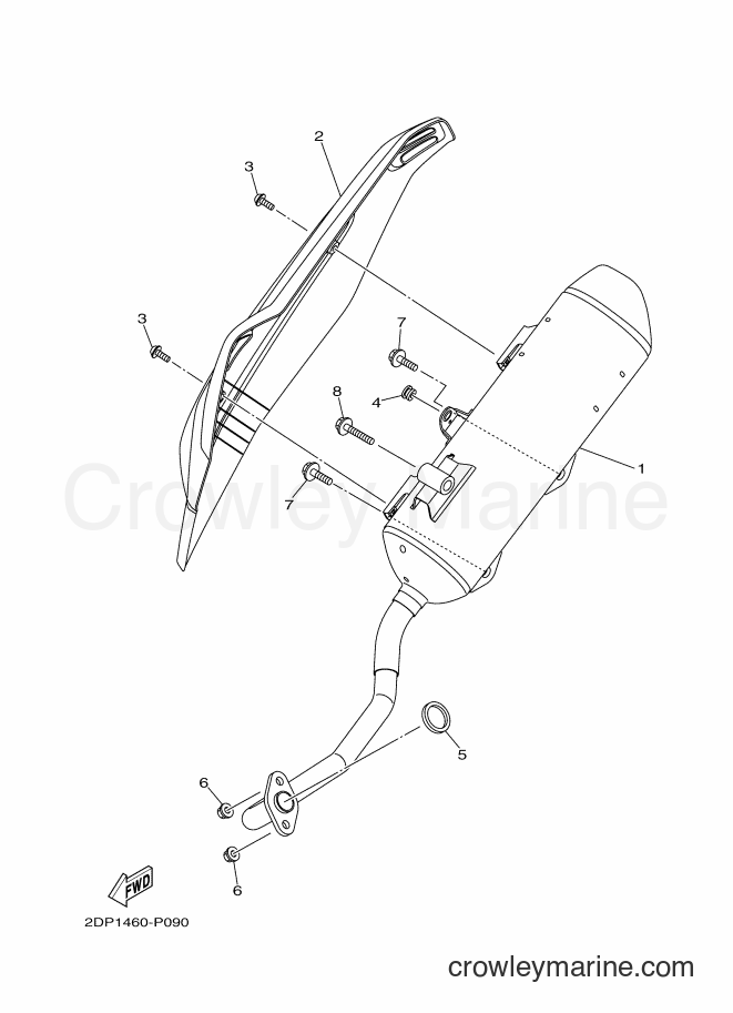 2017 Scooter GPD150-A - GPD150-A (BV41) [050] - EXHAUST