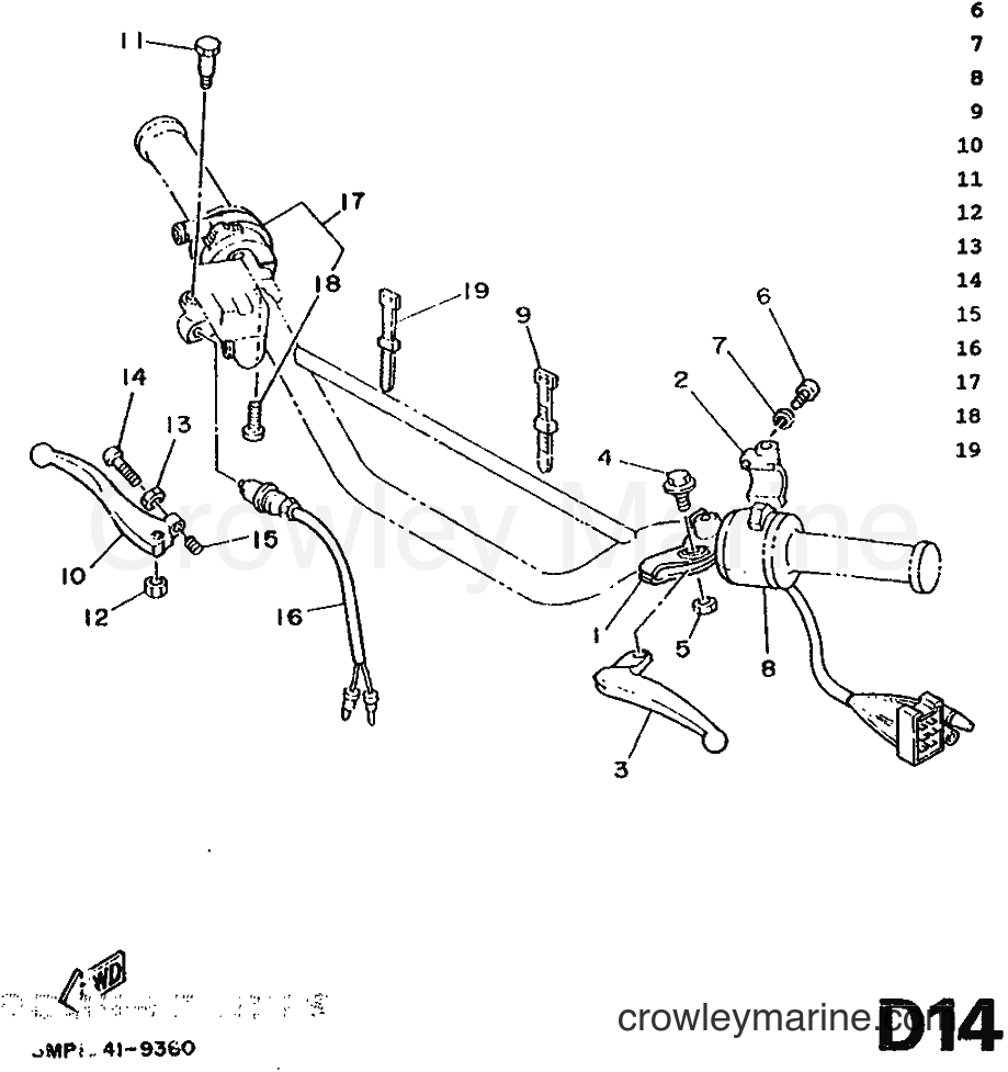 1989 Scooter DT50R - DT50R (3MP1) [999] - HANDLE SWITCH & LEVER