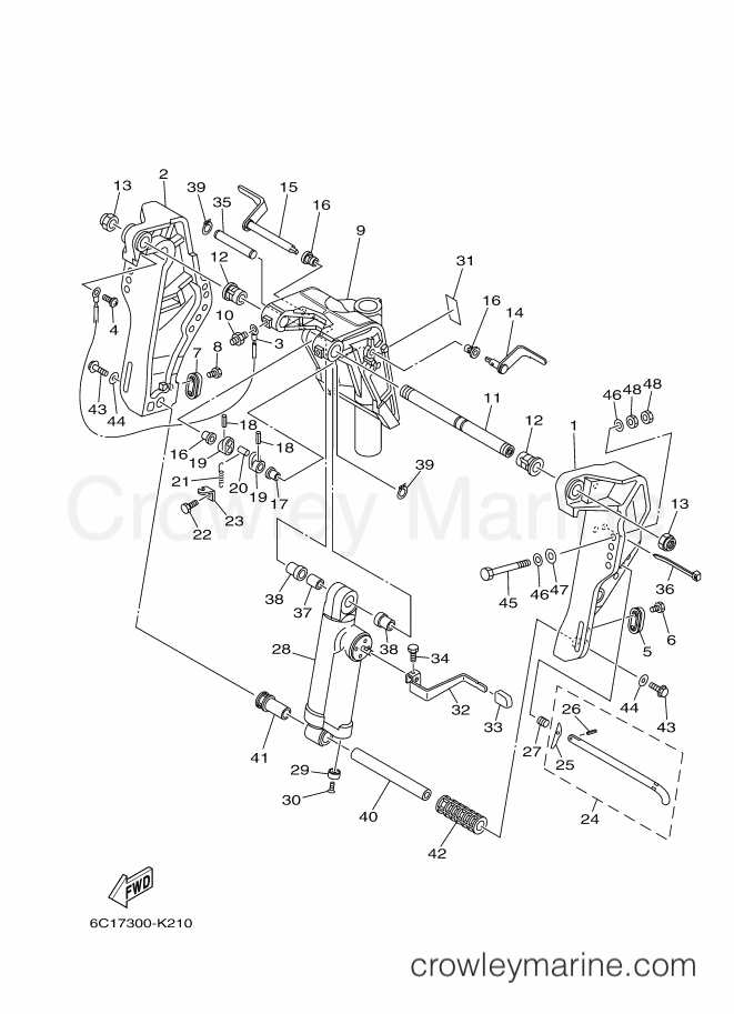 Yamaha Motors F60FETL (6C5E) [050] - BRACKET 1
