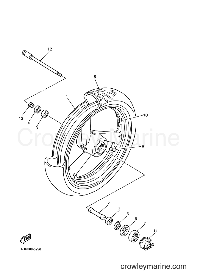 2000 Street Bike XJR1300SP - XJR1300SP (5EAD) [020] - FRONT WHEEL