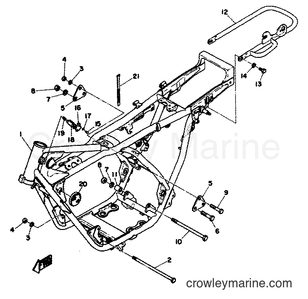 1974 Street Bike RD350 - RD350 (RD1) [999] - FRAME