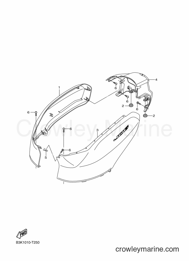 Yamaha Motors CEH50D (B3K2) [010] - SIDE COVER