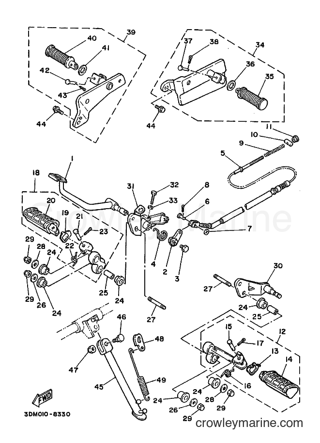 1989 Cruiser XV250 - XV250 (3DN2) [010] - STAND & FOOTREST