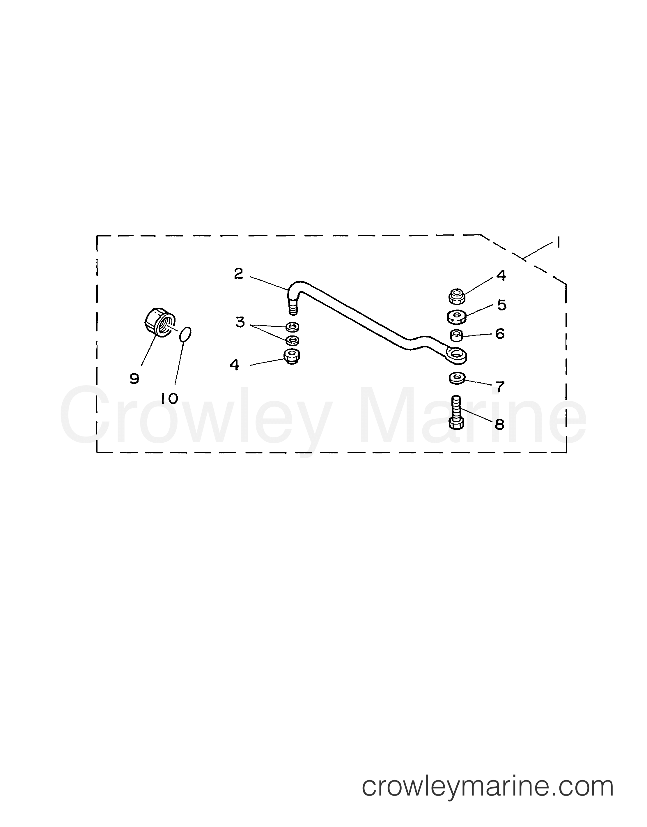 Yamaha Motors 70ETLF - STEERING GUIDE ATTACHMENT