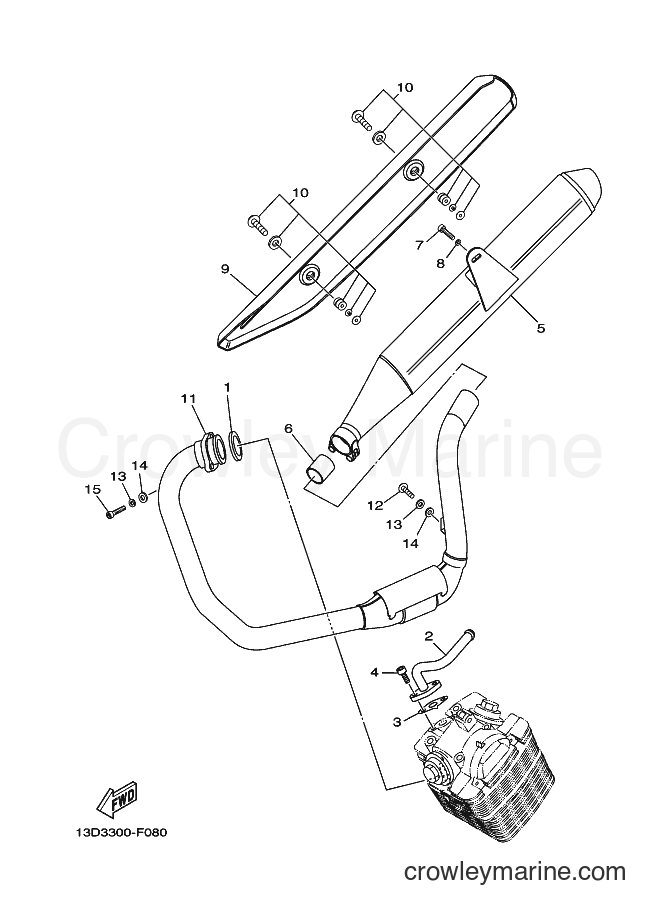 2007 Dirt Bike XT125X - XT125X (13D4) [010] - EXHAUST