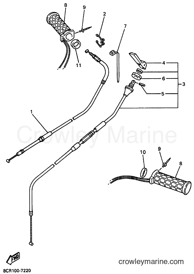 Yamaha Motors VX500 (8CJ4) [030] - CONTROL CABLE