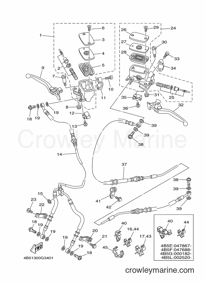 Yamaha Motors XP500 (4B5E) [010] - FRONT MASTER CYLINDER