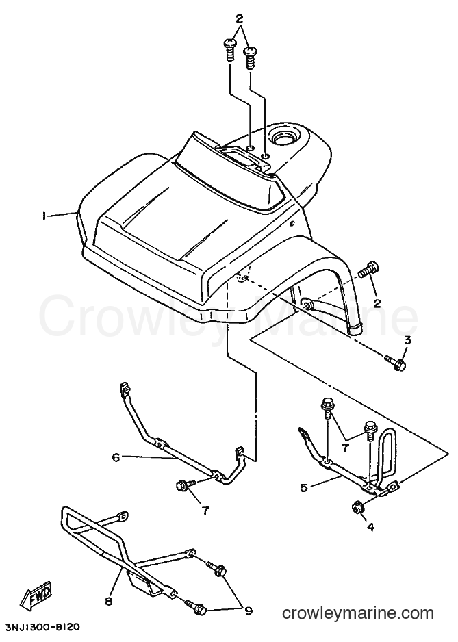 1988 ATV YF60 - YF60 (3NJ1) [999] - FRONT FENDER