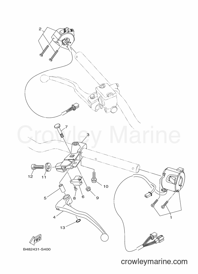 2017 Street Bike TFX150 - TFX150 (B482) [010] - HANDLE SWITCH & LEVER