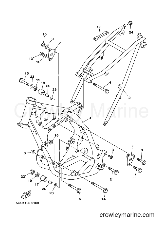 1999 Dirt Bike YZ250 - YZ250 (5CU2) [030] - FRAME