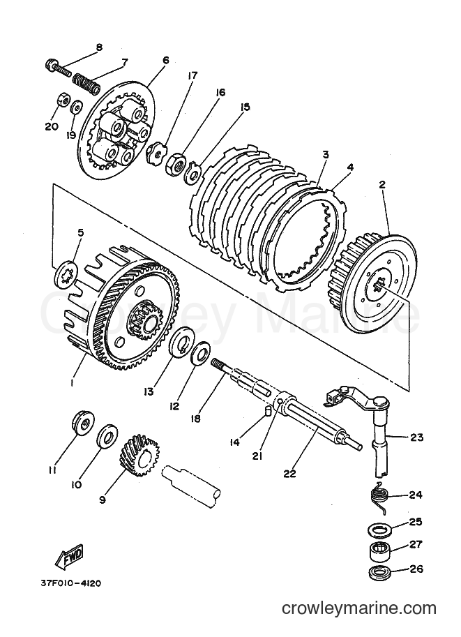 Yamaha Motors DT200U (40R0) [010] - CLUTCH
