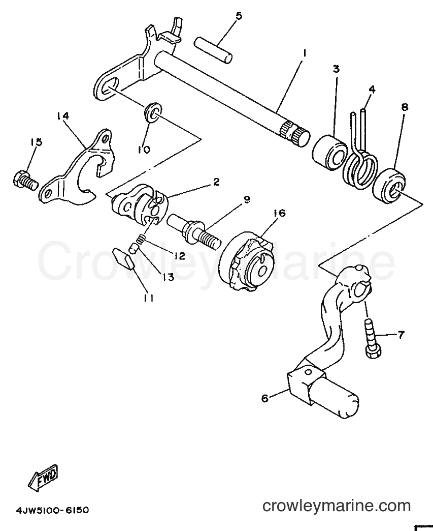 Yamaha Motors WR250Z (4JW7) [020] - SHIFT SHAFT