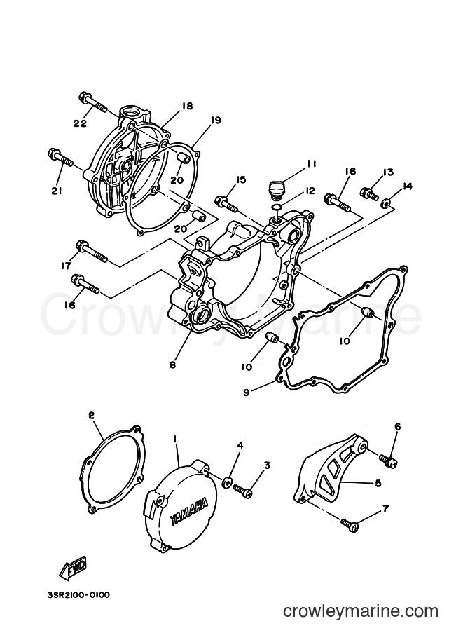 1992 Dirt Bike YZ125 - YZ125 (4DB2) [030] - CRANKCASE COVER 1