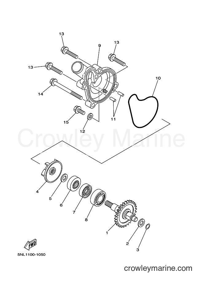 2011 Dirt Bike WR250F - WR250F (1HC3) [010] - WATER PUMP