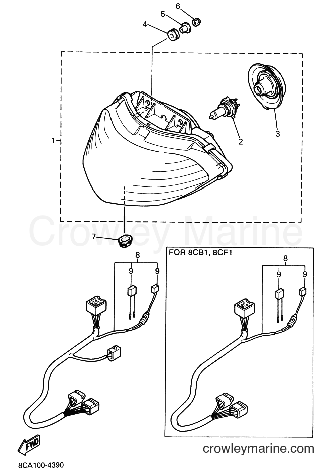 Yamaha Motors VX600ST (8CC1) [020] - HEADLIGHT