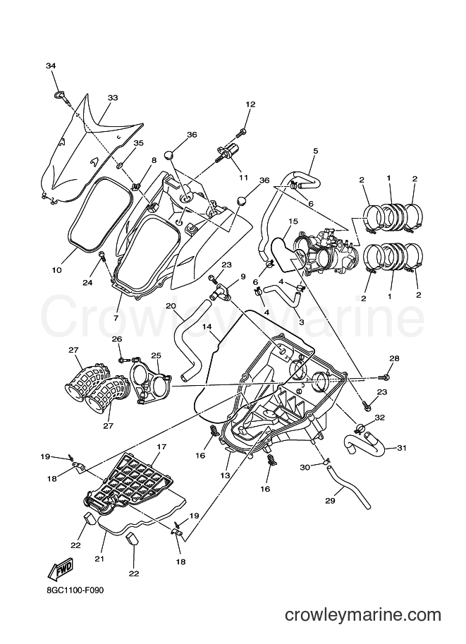 Yamaha Motors RT50PZ (8GK1) [020] - INTAKE