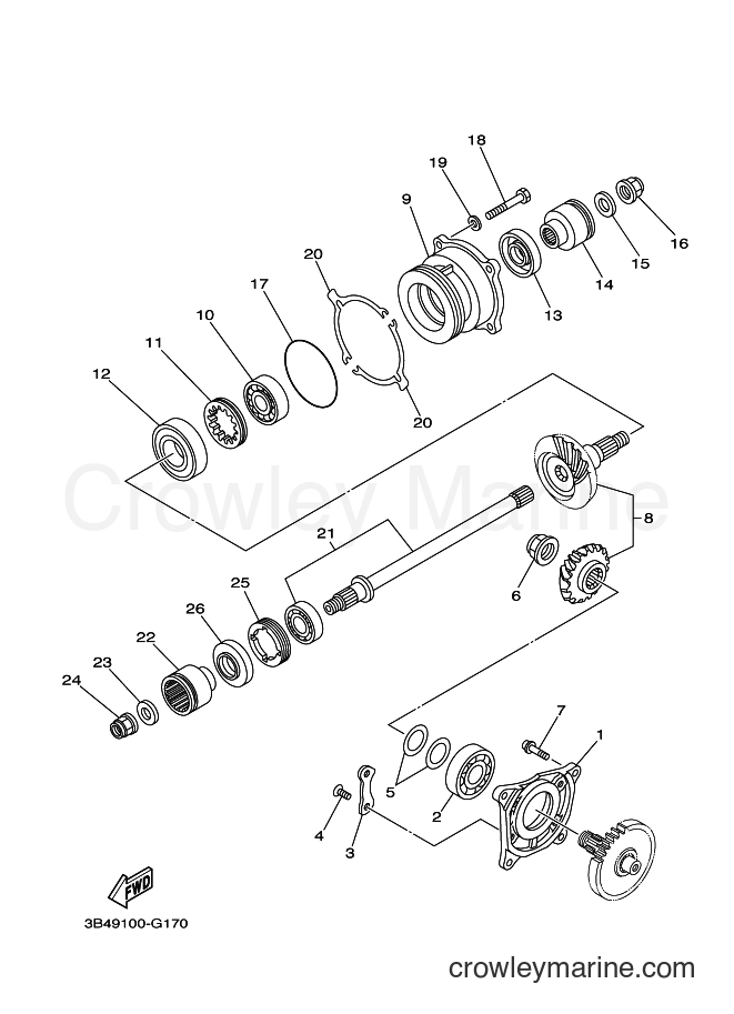 2009 ATV YFM700FWAD - YFM700FWAD (43P6) [010] - MIDDLE DRIVE GEAR