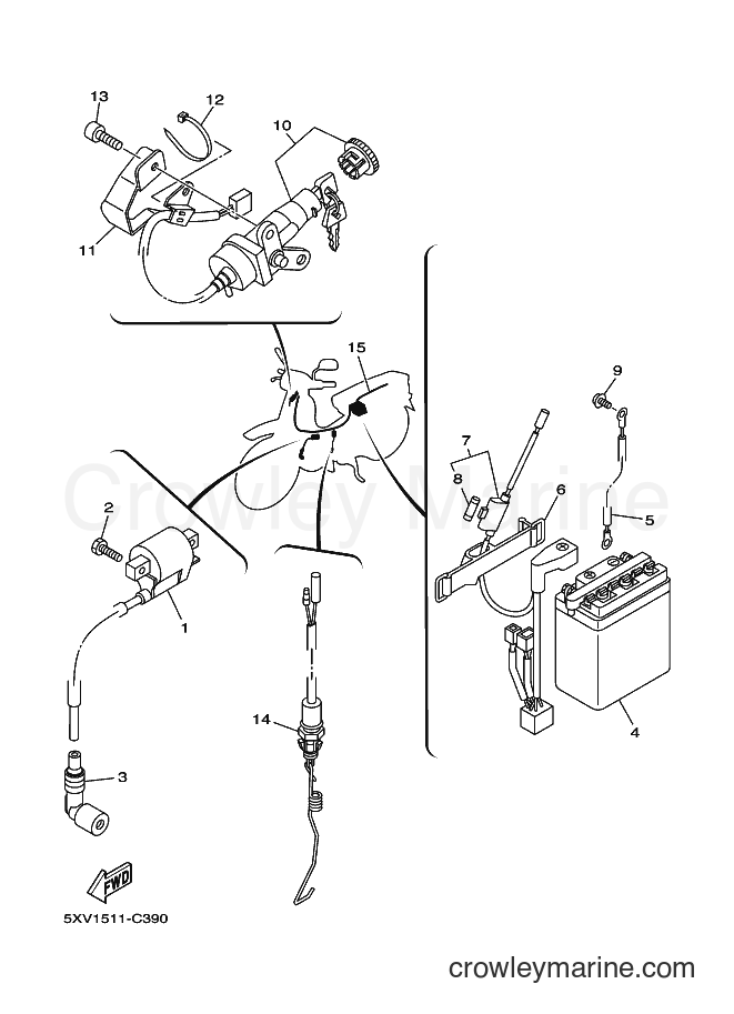 Yamaha Motors T110 (5XV2) [010] - ELECTRICAL 1
