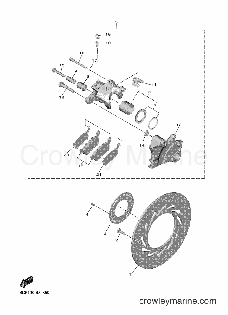 2018 Maxi-Scooter MXT850 - MXT850 (BD51) [010] - REAR BRAKE CALIPER