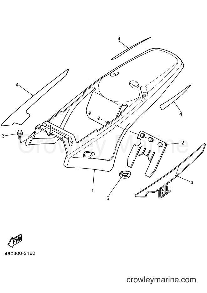 1993 Dirt Bike PW80 - PW80 (4BC3) [999] - SIDE COVER