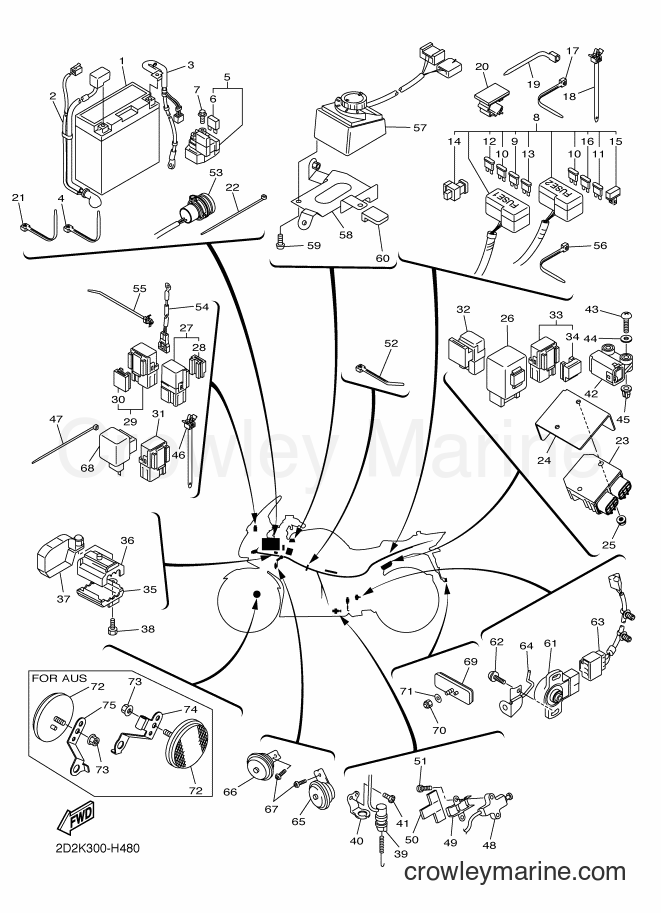 2009 Sport Bike FJR1300AS - FJR1300AS (2D2K) [010] - ELECTRICAL 2