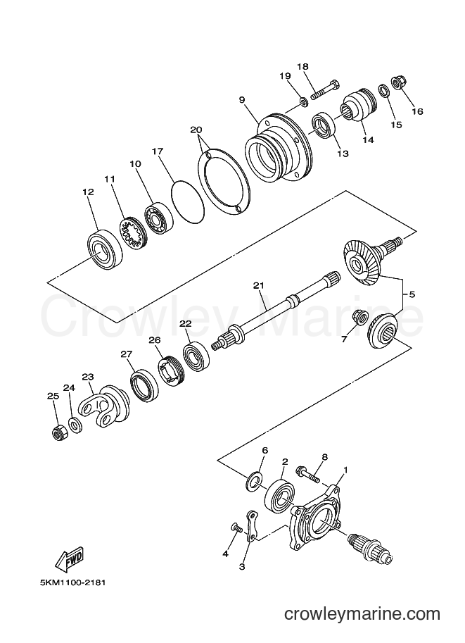 2002 ATV YFM660FWA - YFM660FWA (5KM7) [010] - MIDDLE DRIVE GEAR