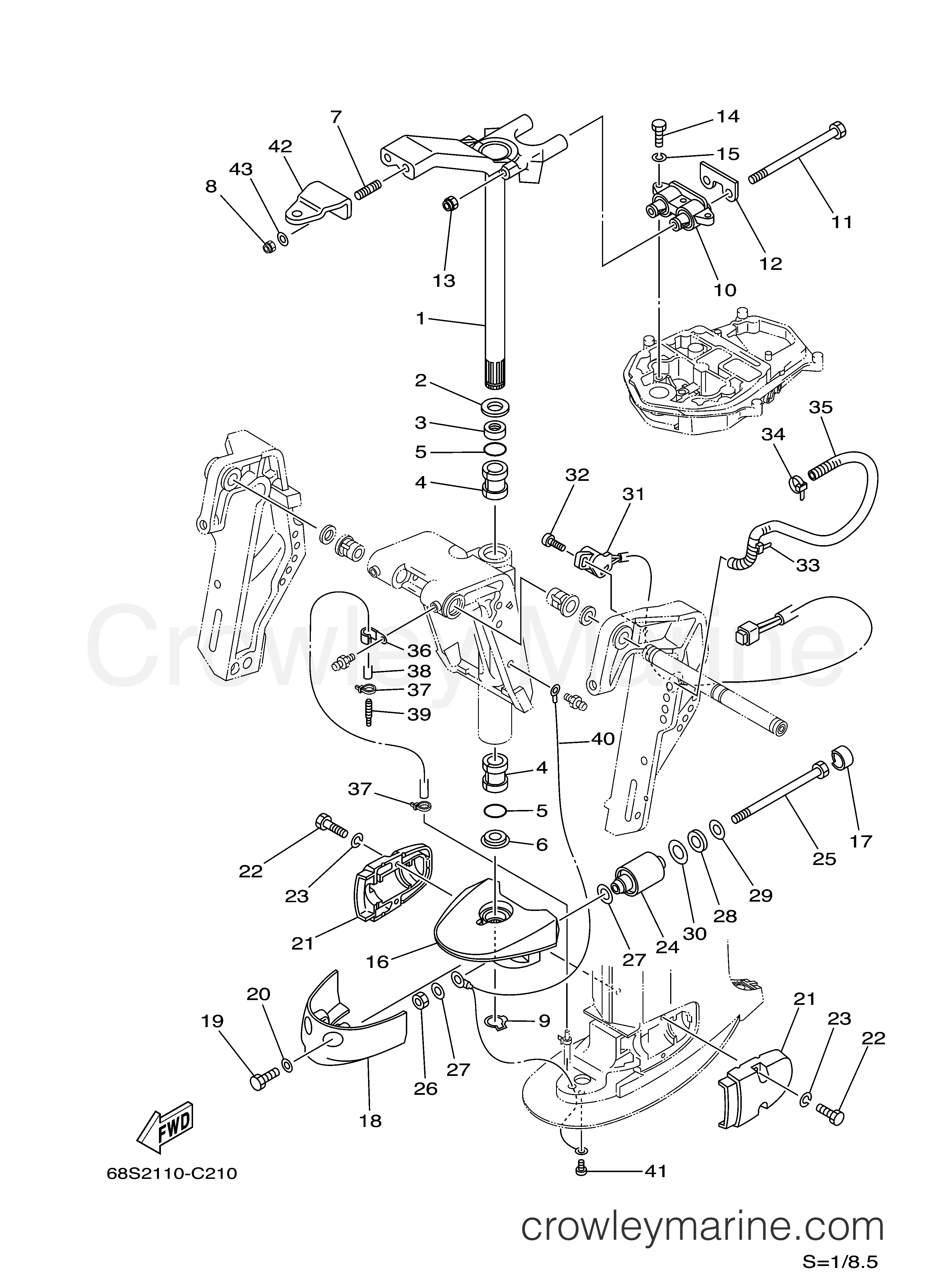 Yamaha Motors T60TLRC - BRACKET 2