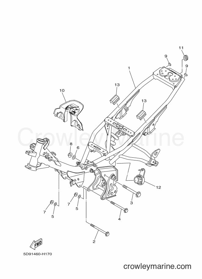 Yamaha Motors T110LE (35D1) [010] - FRAME
