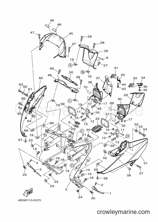 Yamaha Motors XP500 (4B5W) [010] - LEG SHIELD