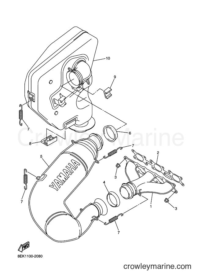 2004 Snowmobile SXV70VT - SXV70VT (8FF2) [010] - EXHAUST