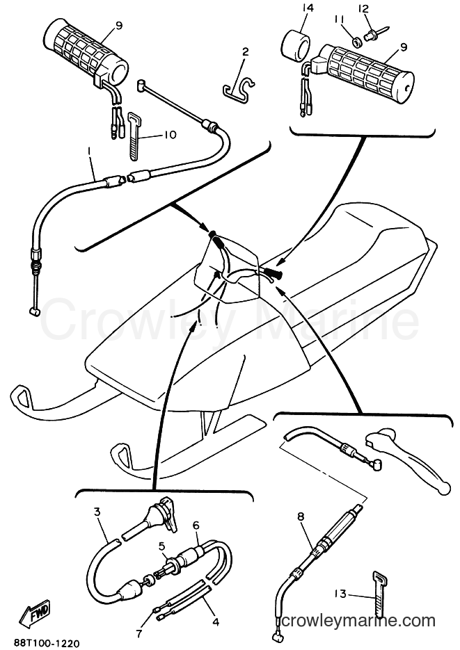 Yamaha Motors VT480 (88T1) [010] - CONTROL CABLE