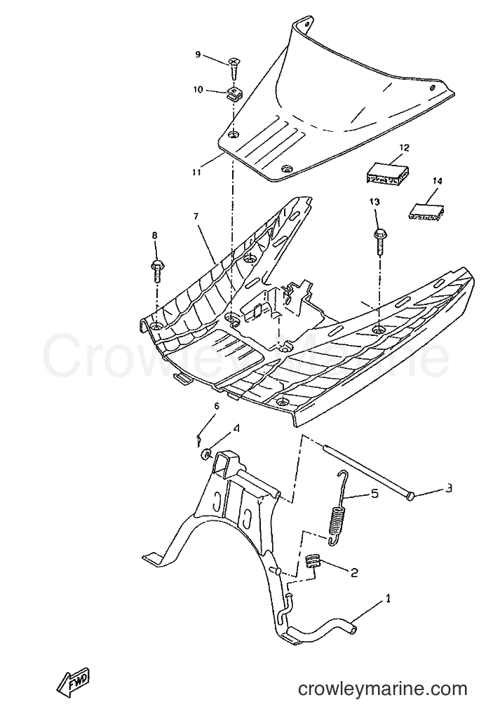 1996 Scooter CW50RSP - CW50RSP (4UR1) [999] - STAND & FOOTREST