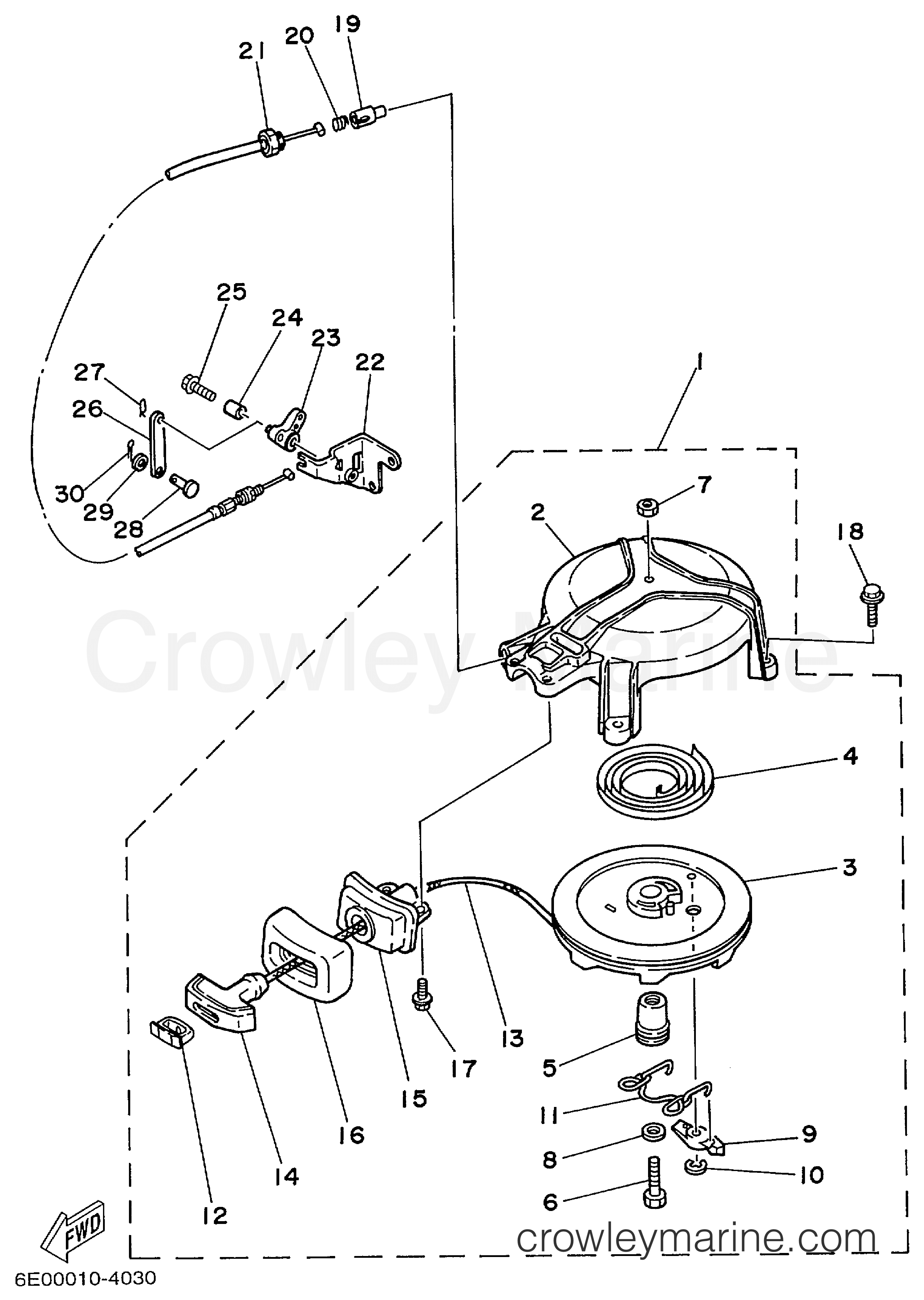STARTER - 1999 Outboard 4hp 4MSHX | Crowley Marine