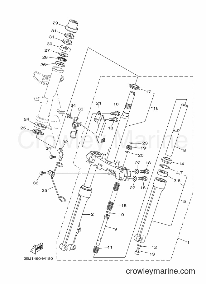 Yamaha Motors AL115F (54PG) [010] - STEERING