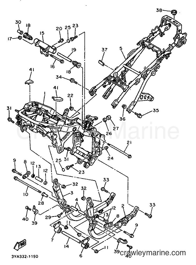 1992 Sport Bike FJ1200 - FJ1200 (3YA3) [999] - FRAME