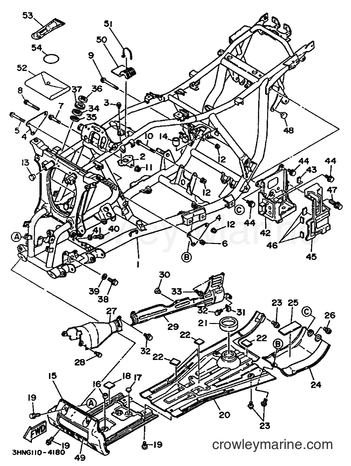 1996 ATV YFM350FWSP - YFM350FWSP (3HNU) [010] - FRAME