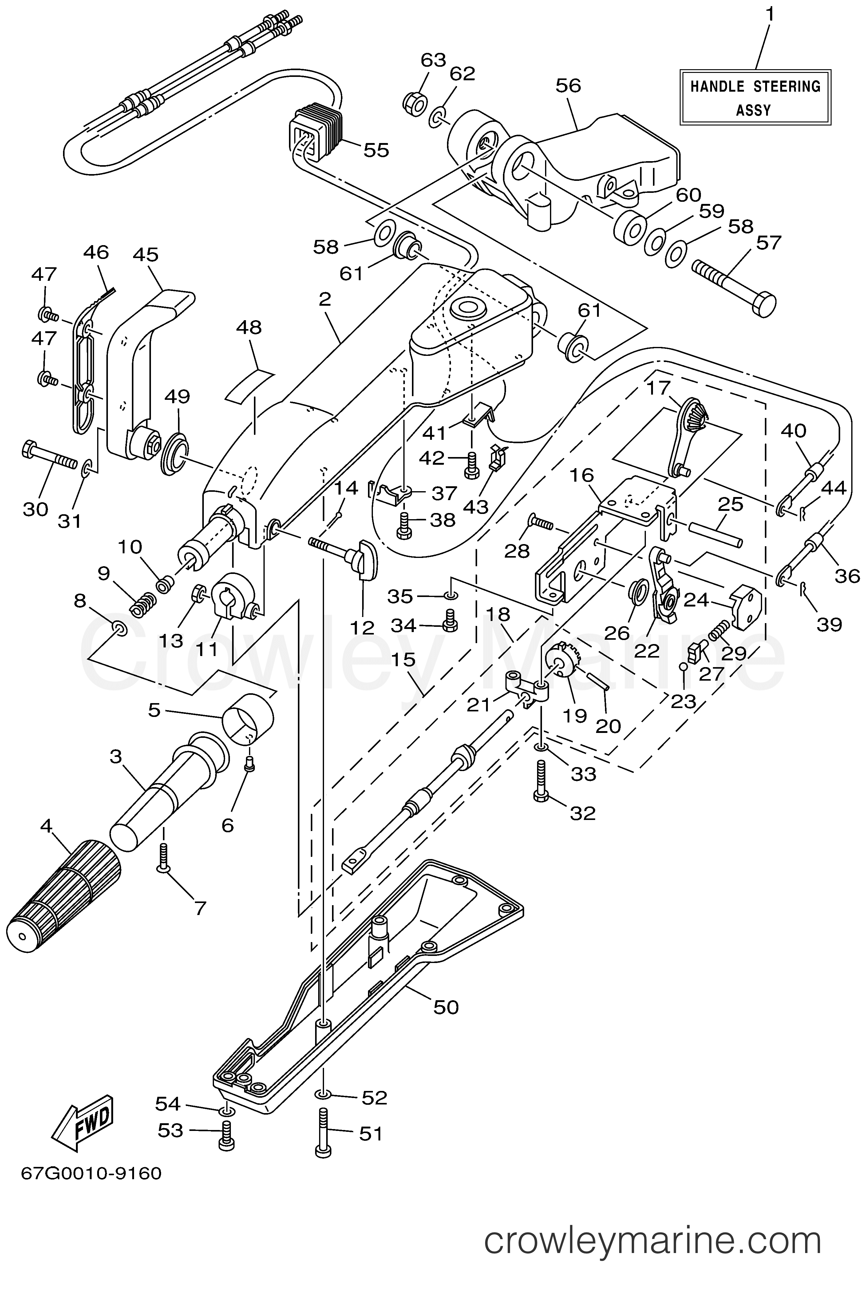 Yamaha Motors F80TLRX - STEERING 1