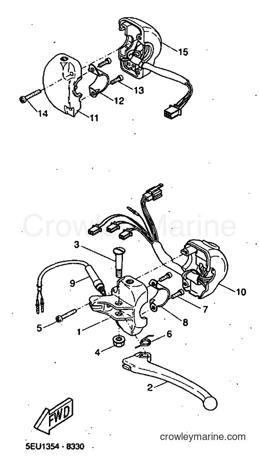 Yamaha Motors YH50 (5JB2) [020] - HANDLE SWITCH & LEVER