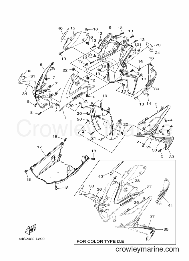 Yamaha Motors AL125C (44S2) [010] - LEG SHIELD