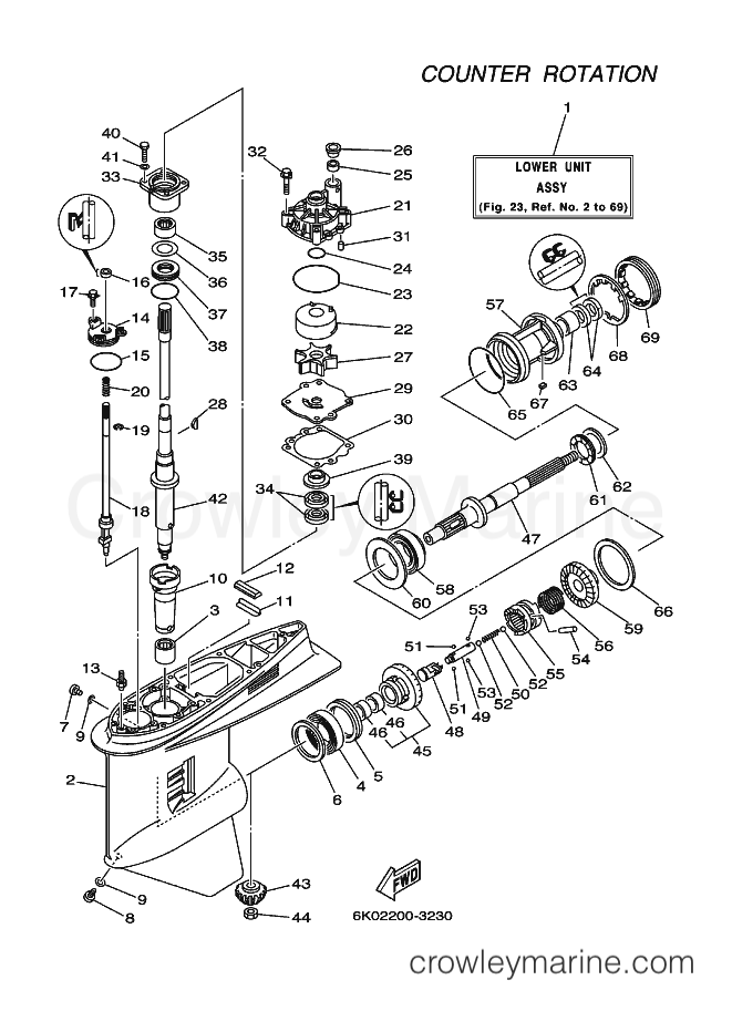 Yamaha Motors 200AETX (60H2) [210] - LOWER CASING & DRIVE 3