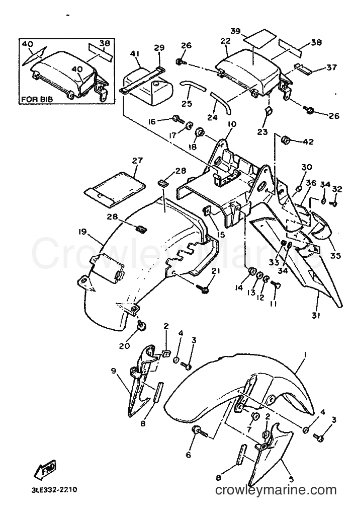 1992 Sport Bike FZR1000 - FZR1000 (3LF4) [999] - FENDER